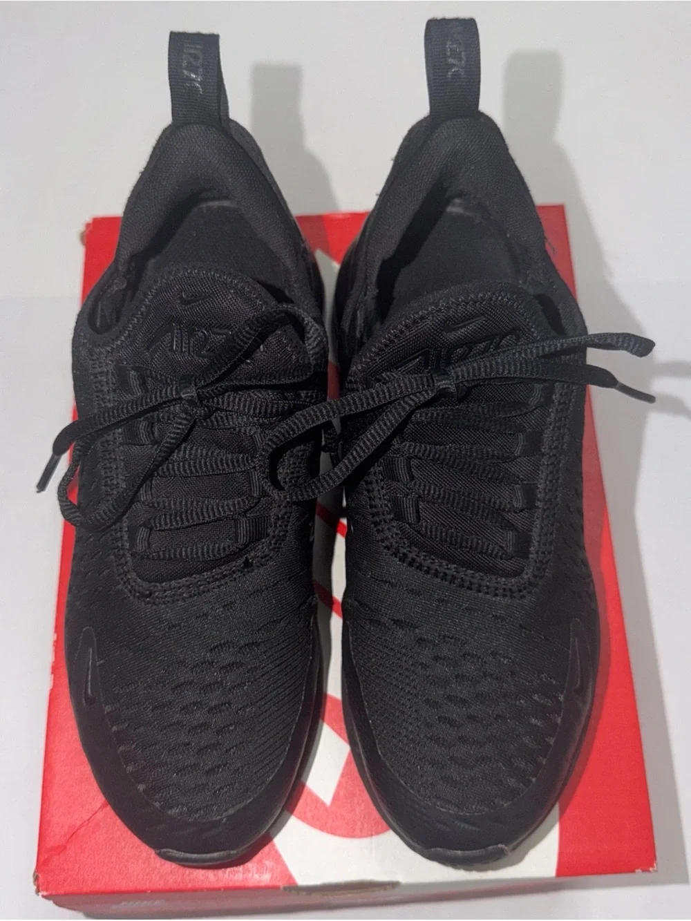 Nike Air Max 270 4.5 Youth Black Running Sneakers with Air Cushion